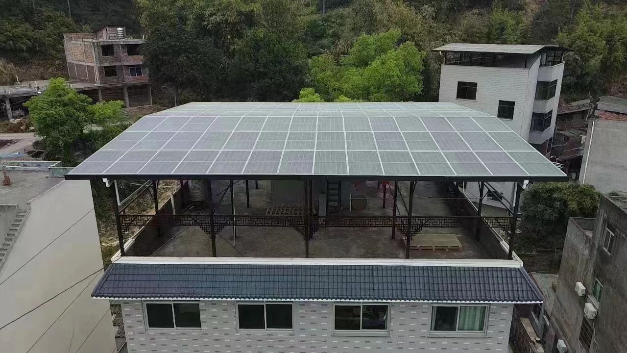 郴州15kw+10kwh自建别墅家庭光伏储能系统